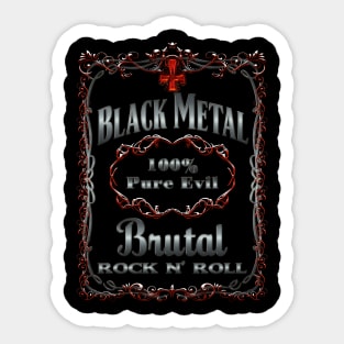 BLACK METAL WHISKEY LABEL Sticker